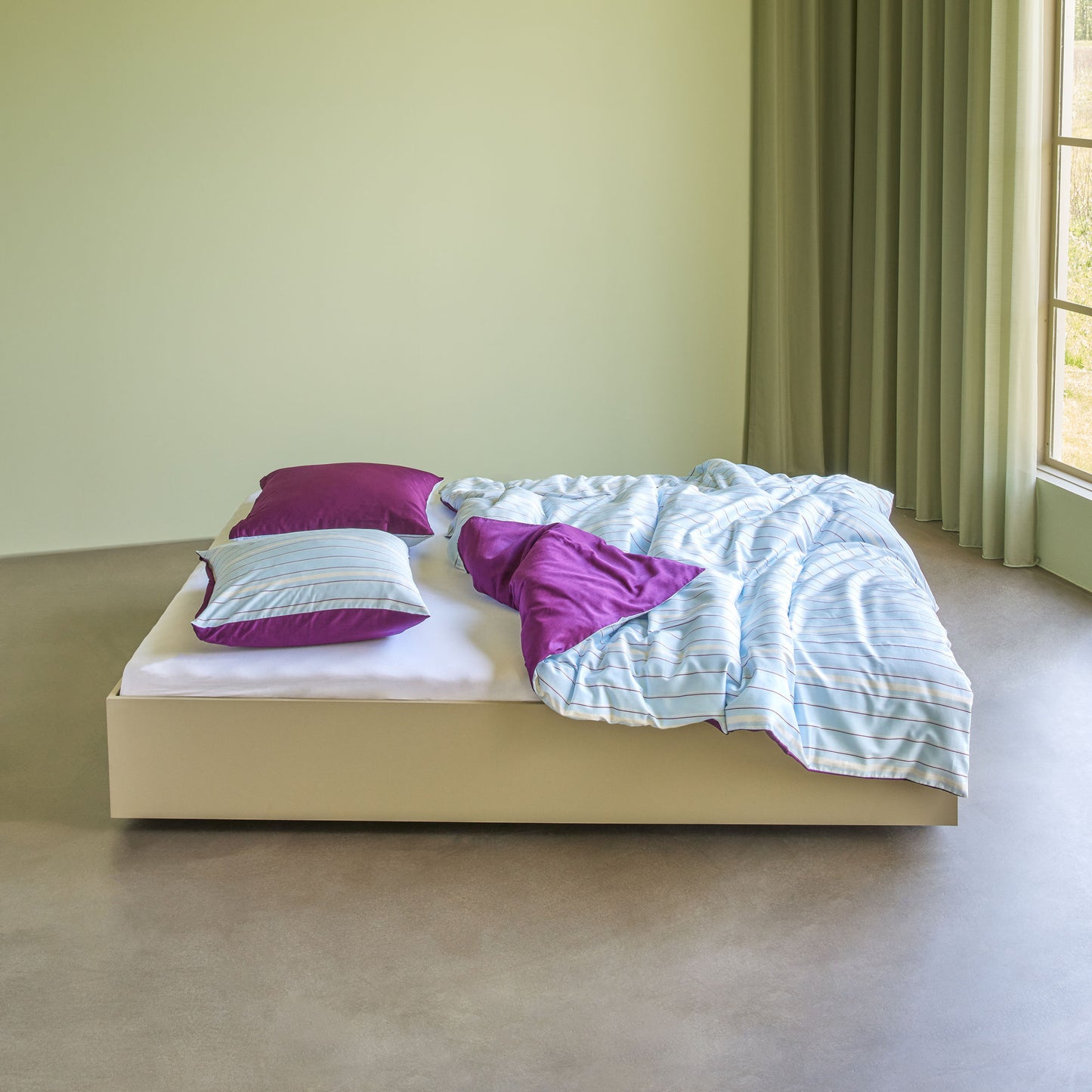 Hübsch Solace Bettwäsche 60X63 140X200 Hellblau