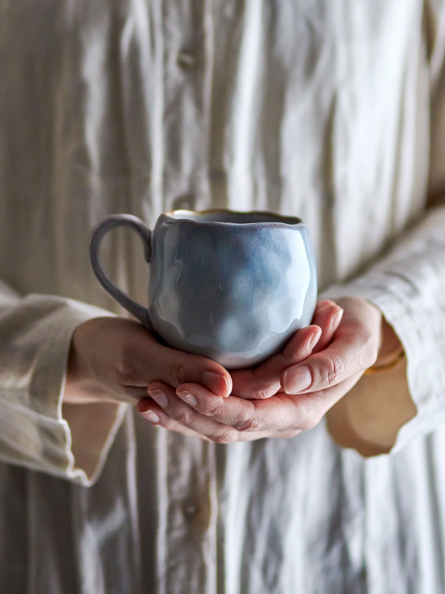 Bloomingville Estella Tasse, Blue, Steingut