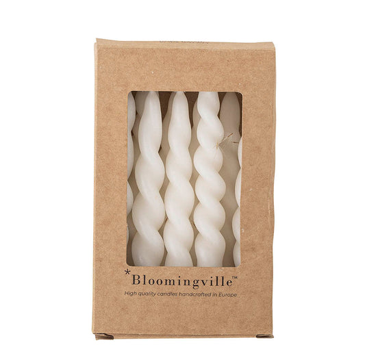 Bloomingville Twist Kerze, Weiß, Paraffine