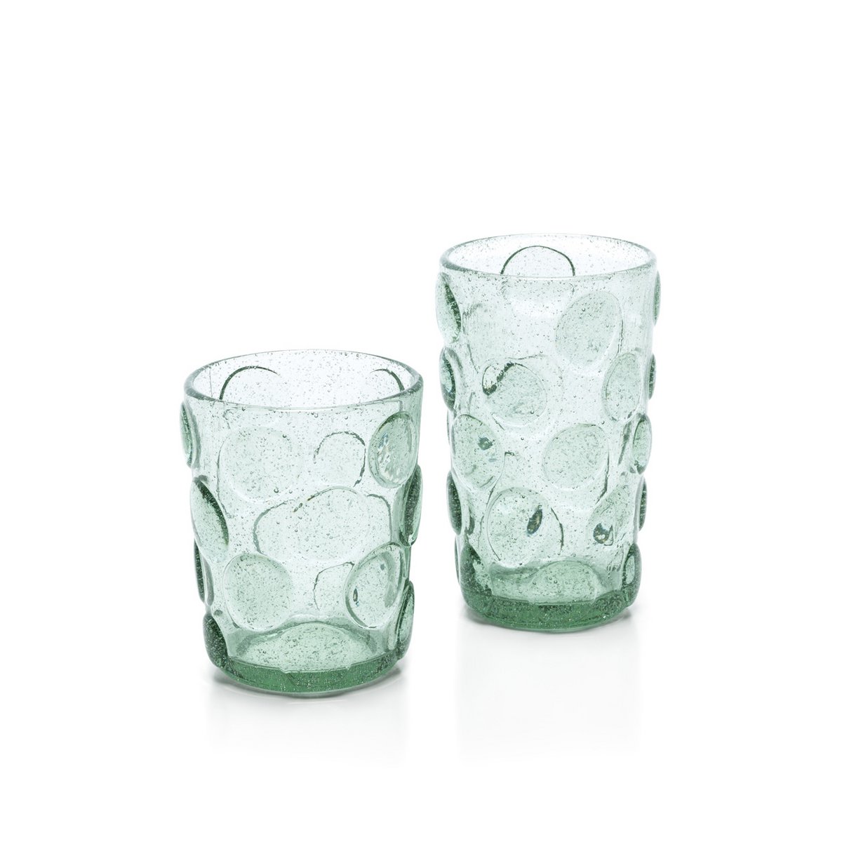 Das Frosted Dot Wasserglas – Aqua