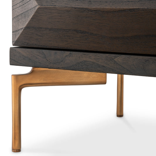 Eichholtz Kommode Denver mocha oak veneer brushed brass finish