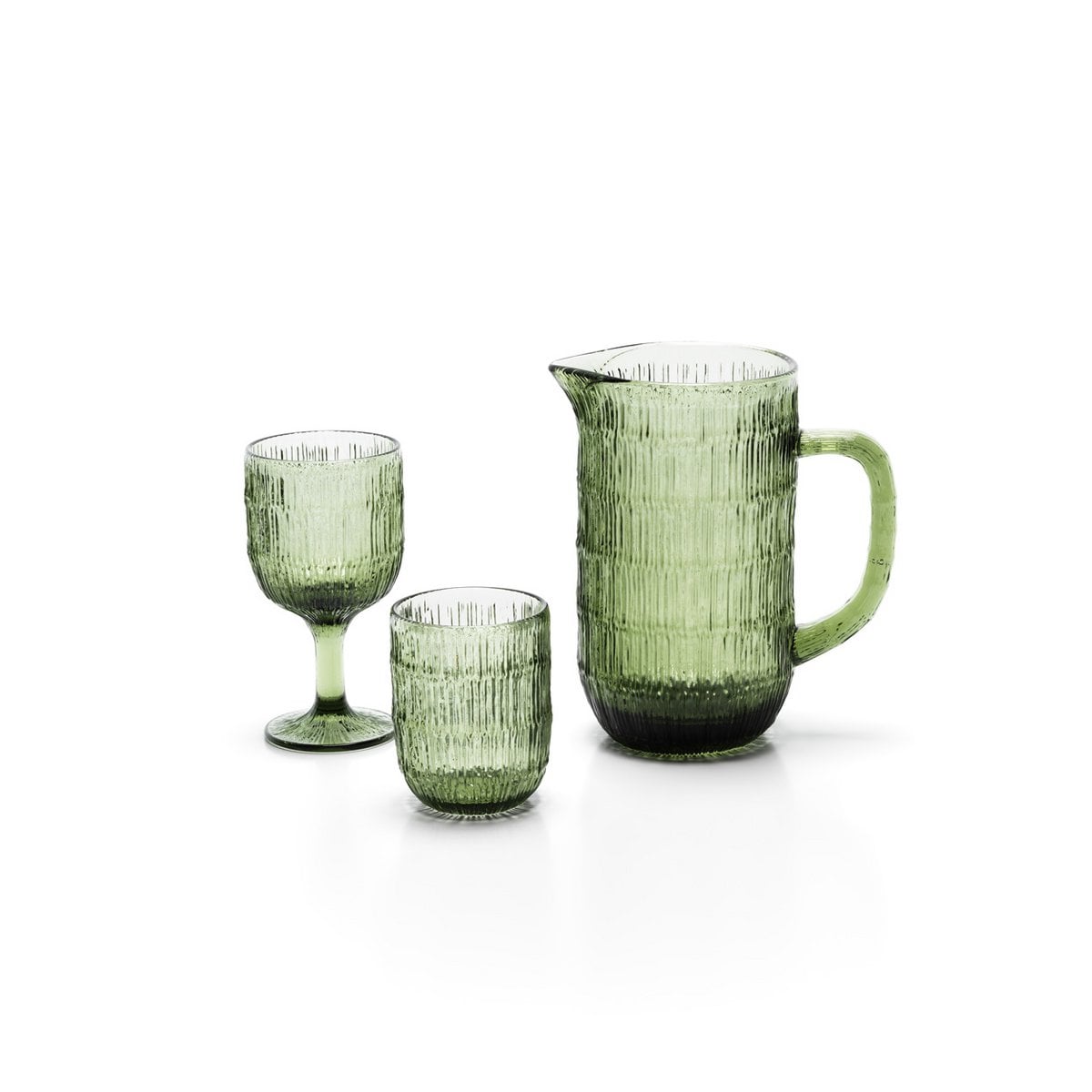 Moss Ripple Wasserglas – Grün