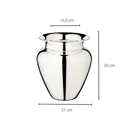 EDZARD Vase Antonia, schwerversilbert, Höhe 26 cm, Durchmesser 23 cm, Öffnung Durchmesser 15 cm