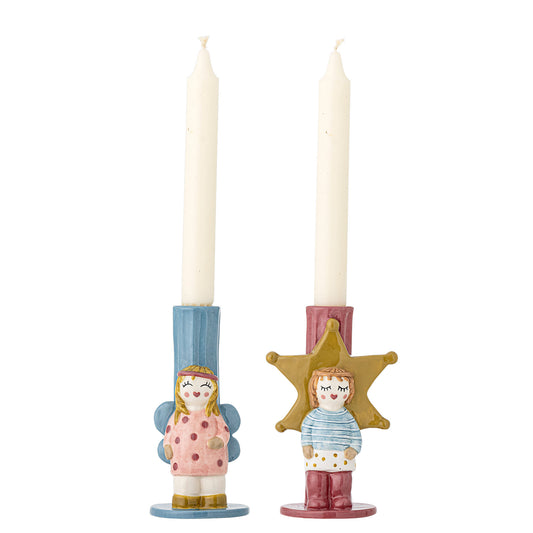 Bloomingville Bisby Kerzenhalter, Bunt, Steingut