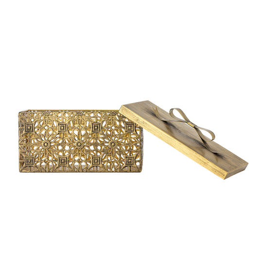 Bloomingville Gretl Box mit Deckel, Gold, Metall