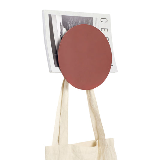 Hübsch Double Magazinhalter mit Haken Rot
