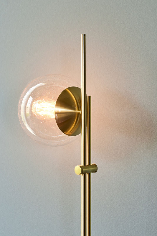 Hübsch Bubble Stehlampe Messingfarben
