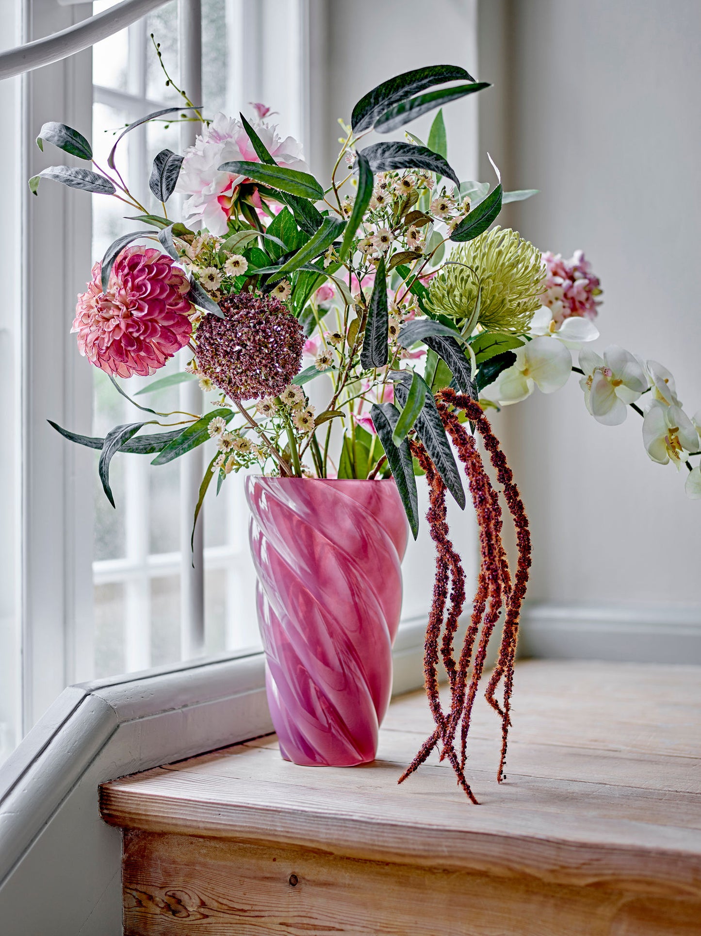 Bloomingville Callo Vase, Rose, Glas