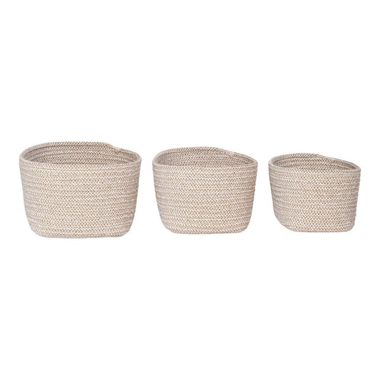 Cadima Aufbewahrungskörbe, Beige, 3er-Set