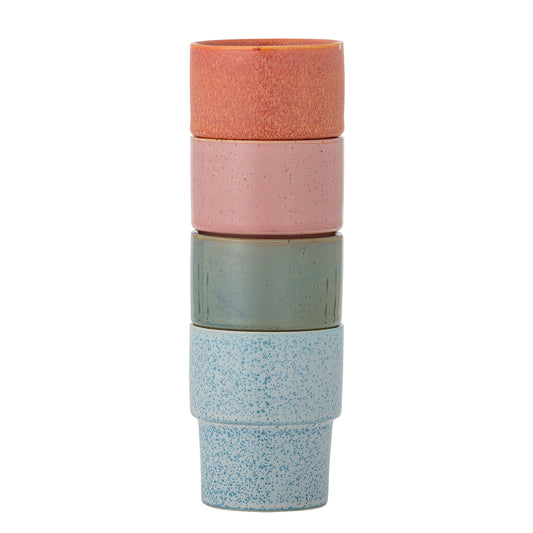 Bloomingville Ewan Tasse, Bunt, 4er Set