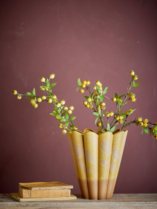 Creative Collection Penn Vase, Gelb, Steingut
