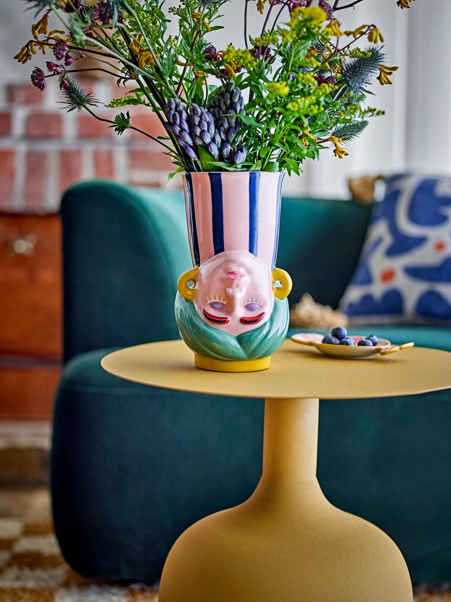 Bloomingville Miss Jody Vase, Bunt, Steingut