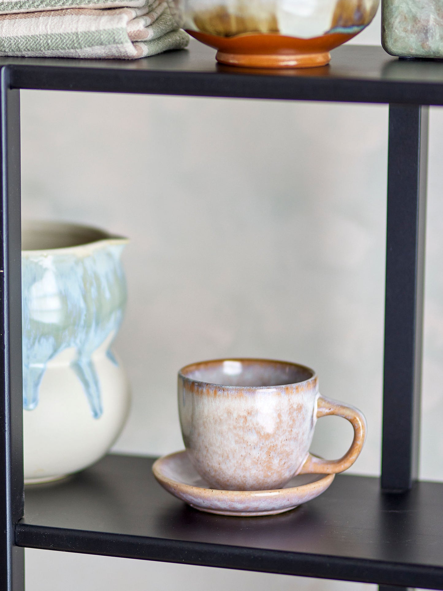 Bloomingville Brenta Tasse mit Untertasse, 4er Set