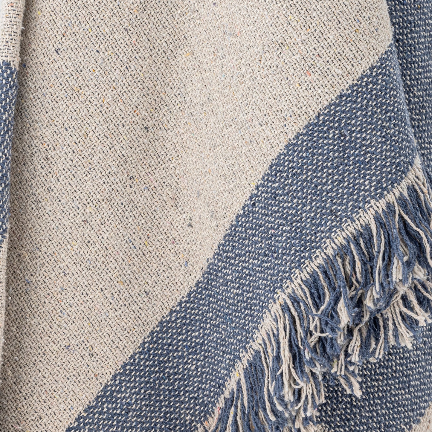 Bloomingville Ethan Decke, Blau, Recycelte Baumwolle
