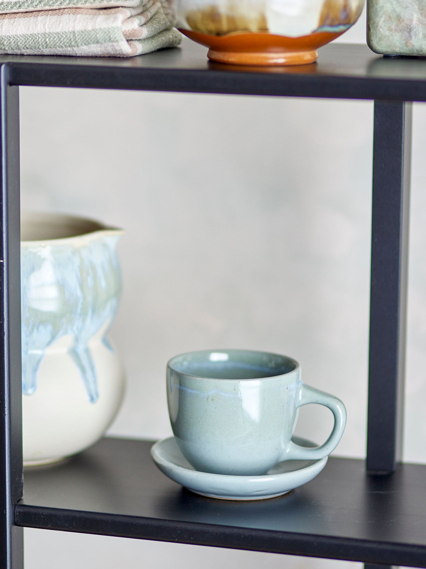 Bloomingville Brenta Tasse mit Untertasse, 4er Set