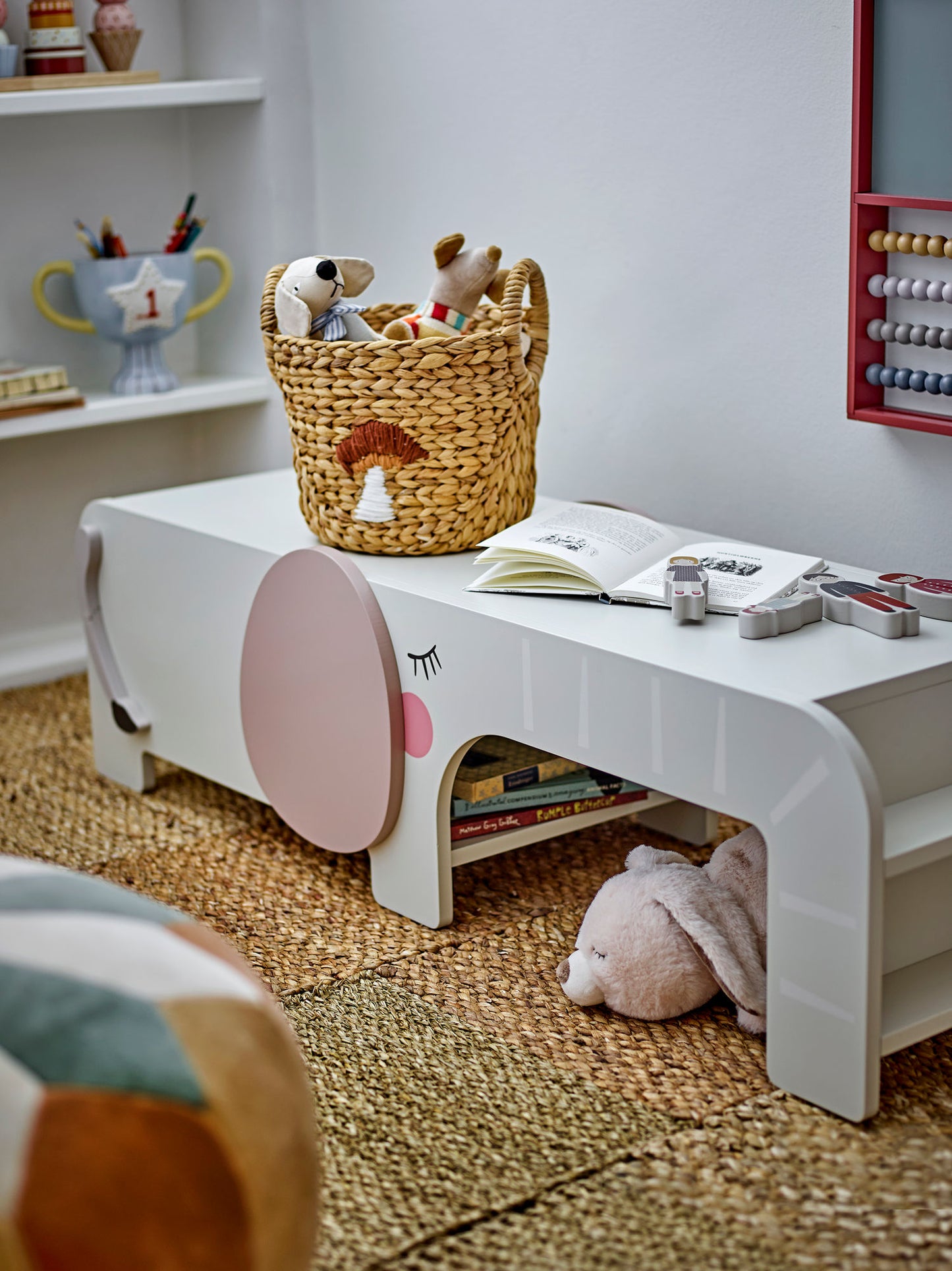 Bloomingville MINI Ferdinand Bank, Grau, FSC®100%, MDF