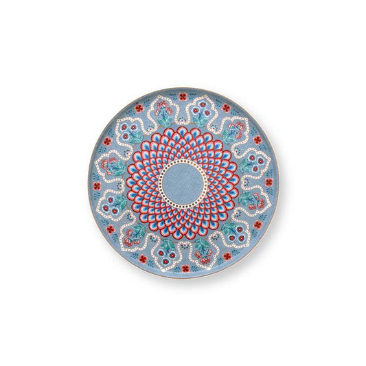 Mini Kuchenservierplatte Scallop Deco Light Blue 21cm
