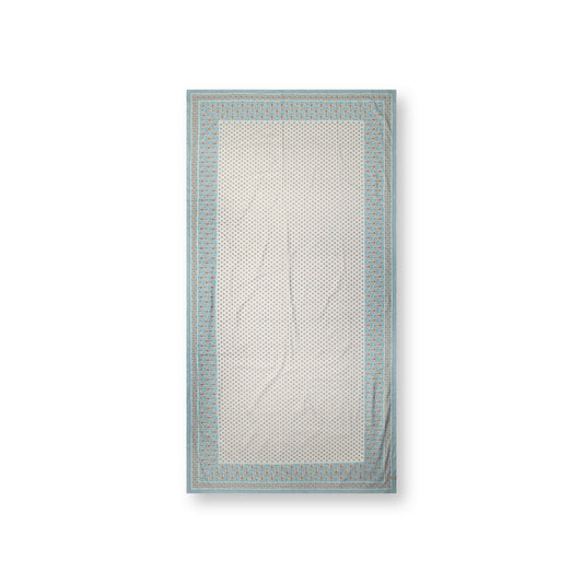 Table Cloth Blooming Tales Khaki-Blue 150x300cm