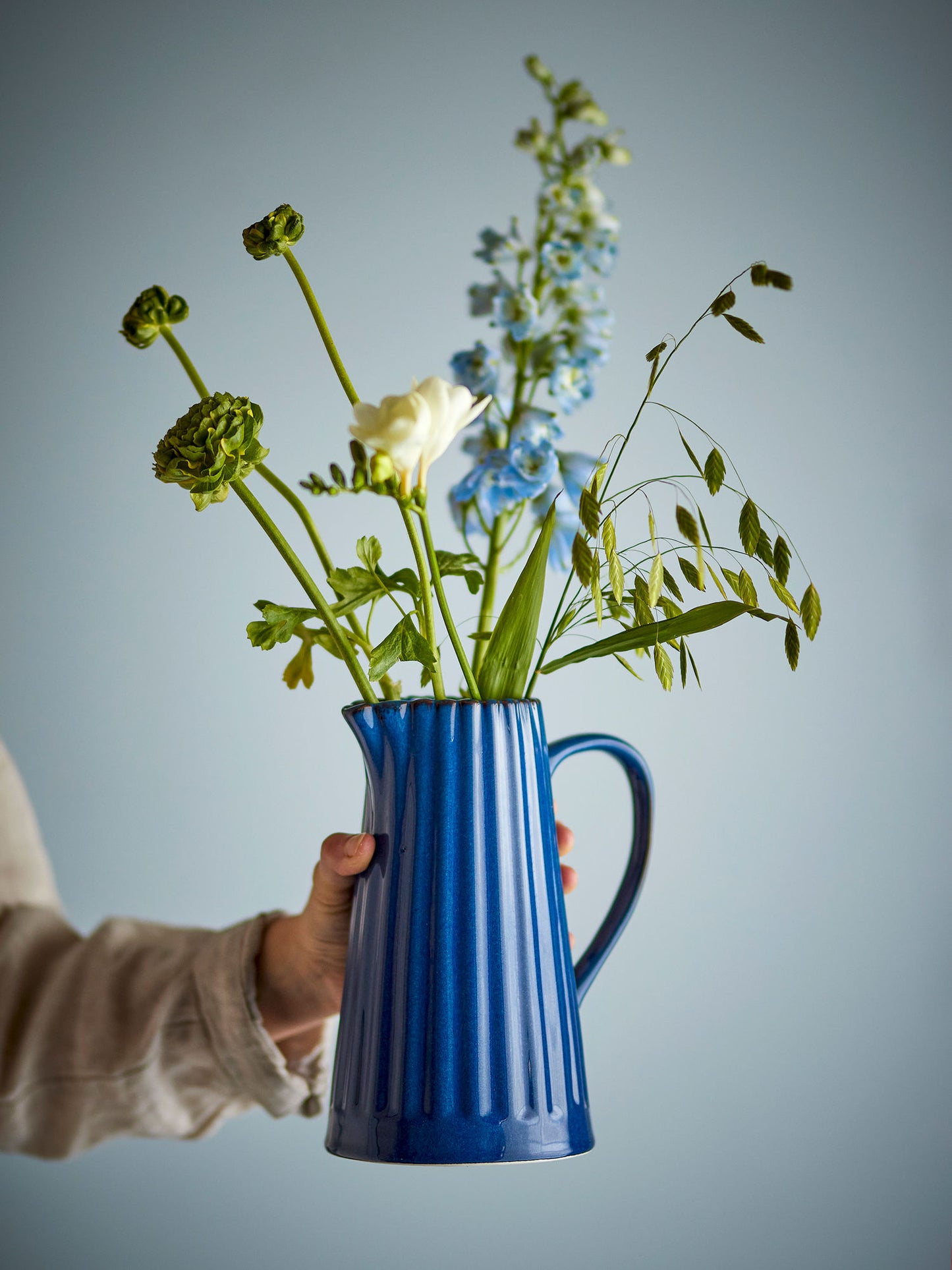 Bloomingville Latina Krug, Blau, Steingut