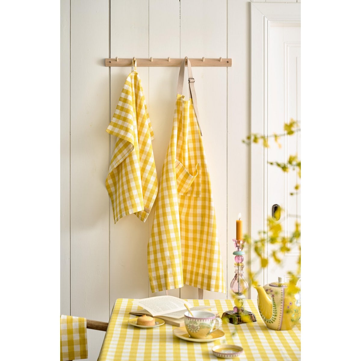 Pip Studio Tasse und Untertasse Lily&Lotus Tiles Yellow