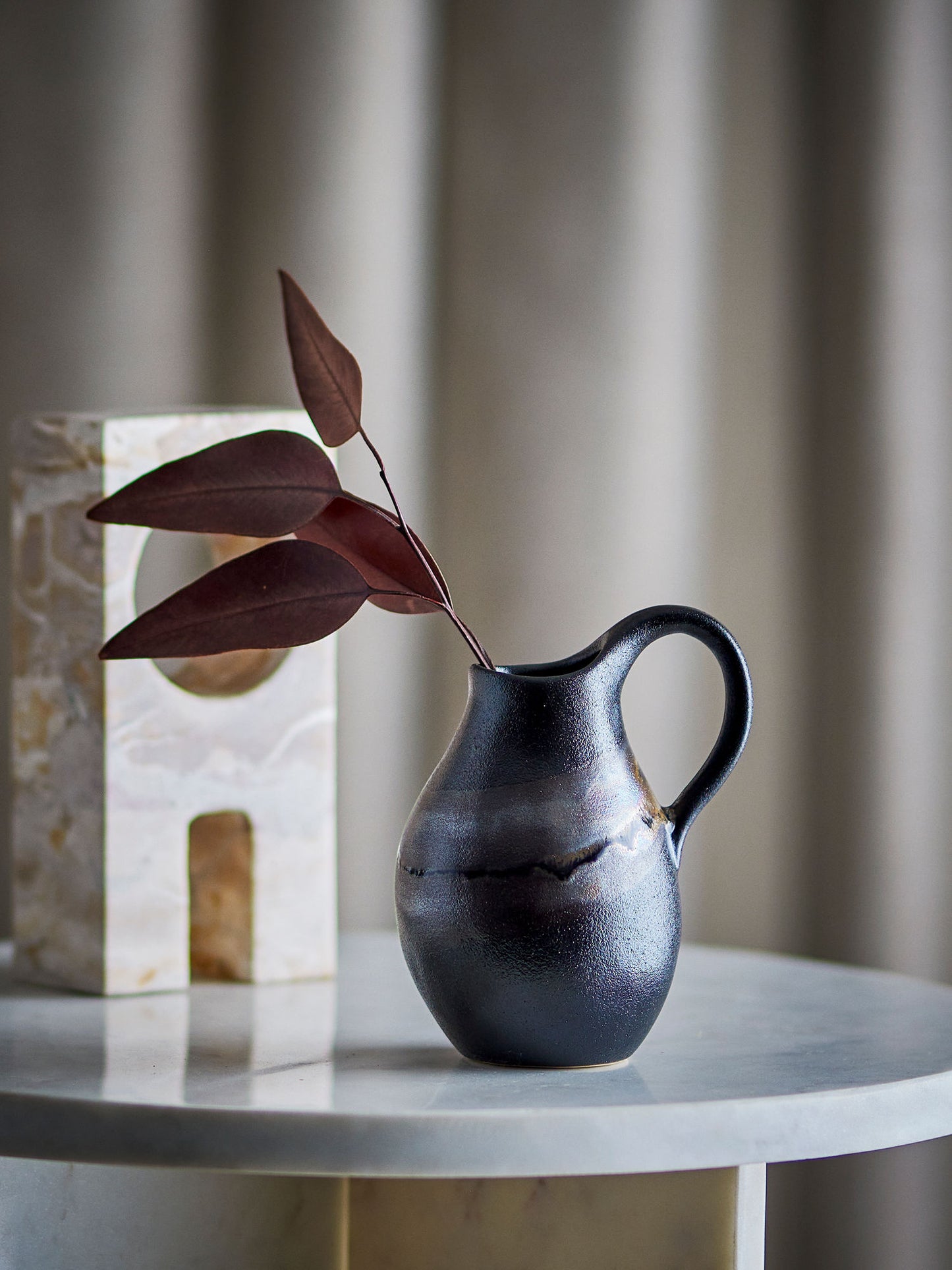 Bloomingville Alvena Vase, Braun, Steingut