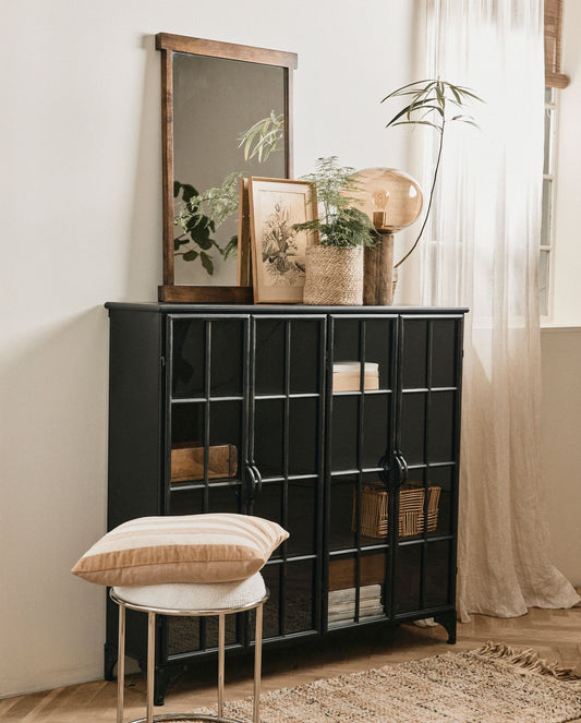Nordal A/S DOWNTOWN cabinet, 4 doors - black