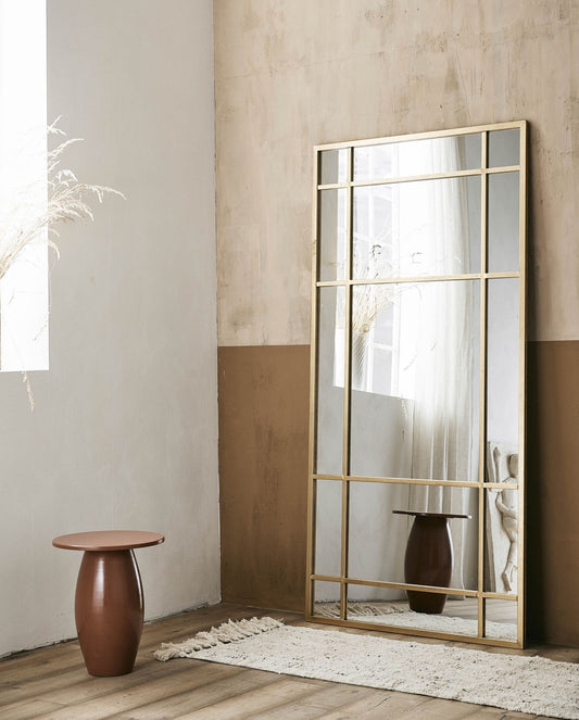 Nordal A/S SPIRIT iron wall mirror - golden finish