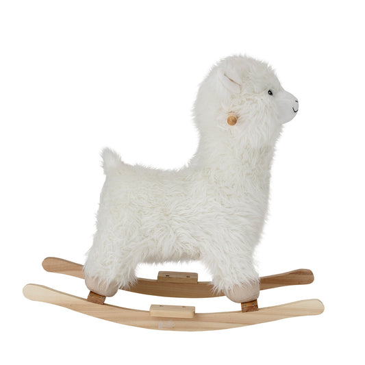 Bloomingville MINI Kinto Schaukelspielzeug, Lama, Weiß, Polyester