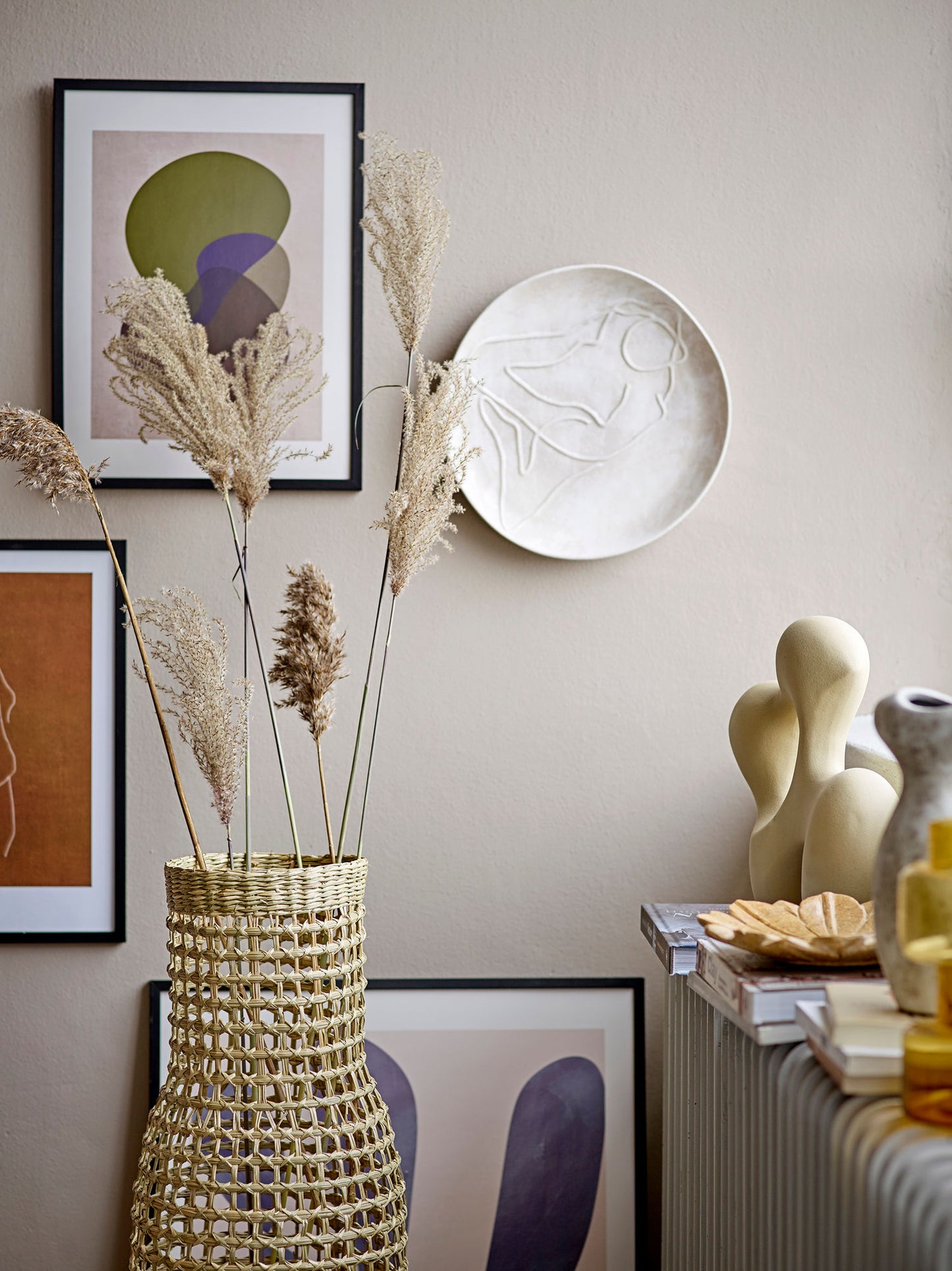 Bloomingville Nori Deko-Vase, Grau, Terrakotta