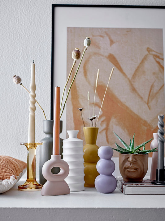 Bloomingville Jamey Kerzenhalter, Braun, Glas