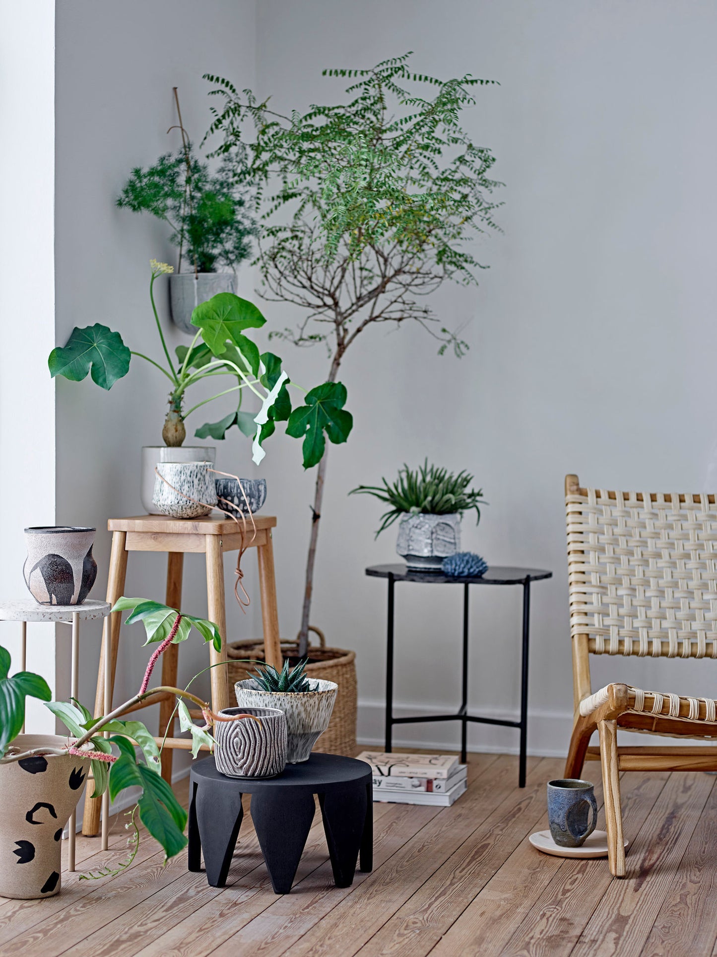 Bloomingville Ignacia Blumentopf, Weiß, Steingut