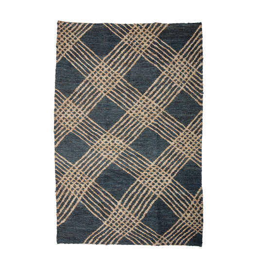 Bloomingville Cat Teppich, Schwarz, Jute