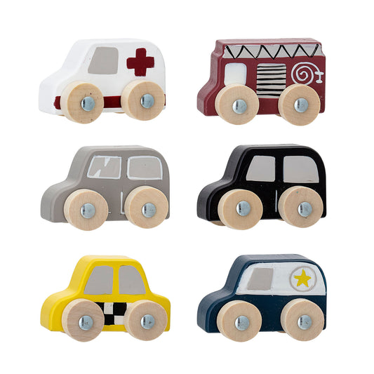 Bloomingville MINI Avin Spielzeugauto, Bunt, FSC®100%, MDF