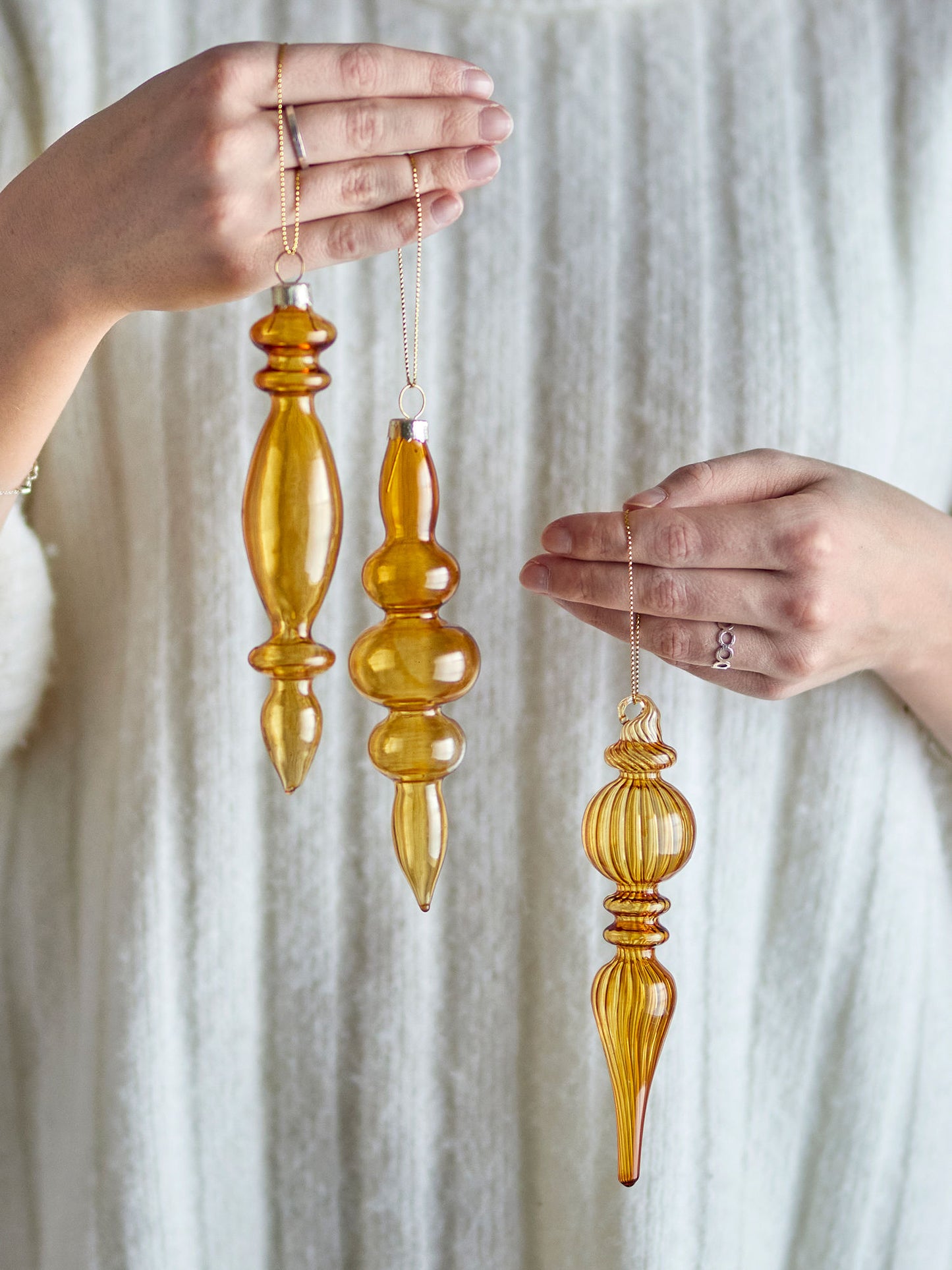 Bloomingville Auralia Ornament, Gold, Glas