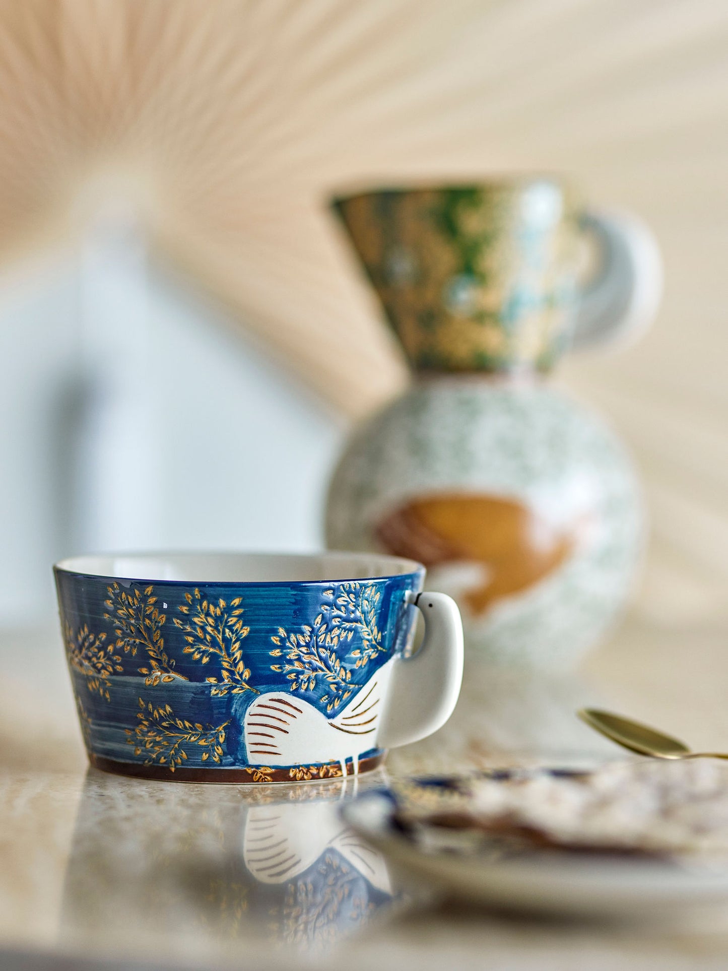 Bloomingville Hezha Schale, Blue, Steingut