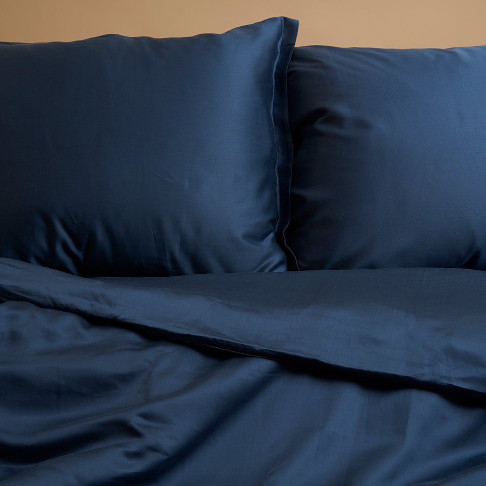 TENCEL™ Satin Bettbezug dunkelblau