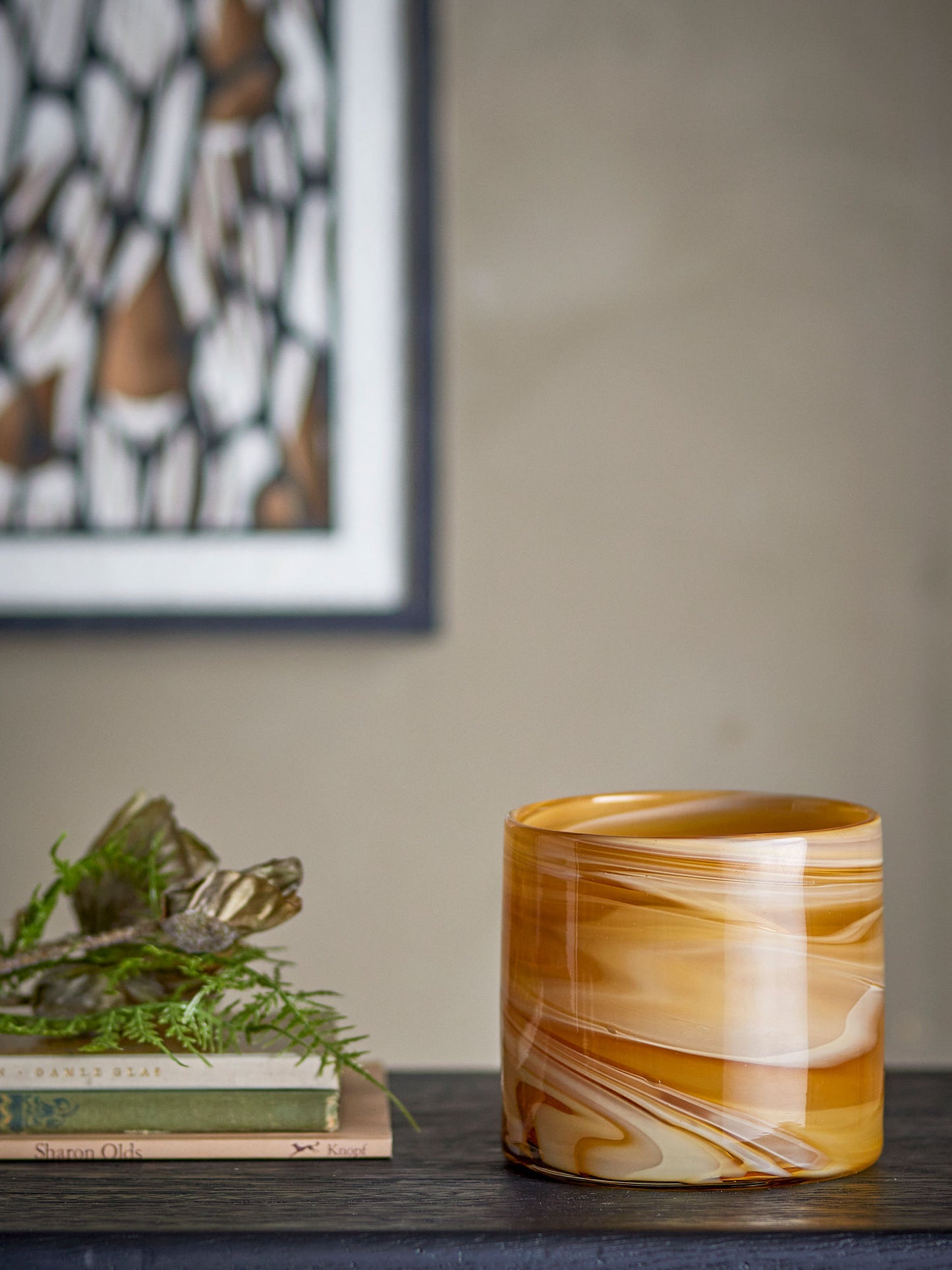 Bloomingville Sylas Teelichthalter, Orange, Glas