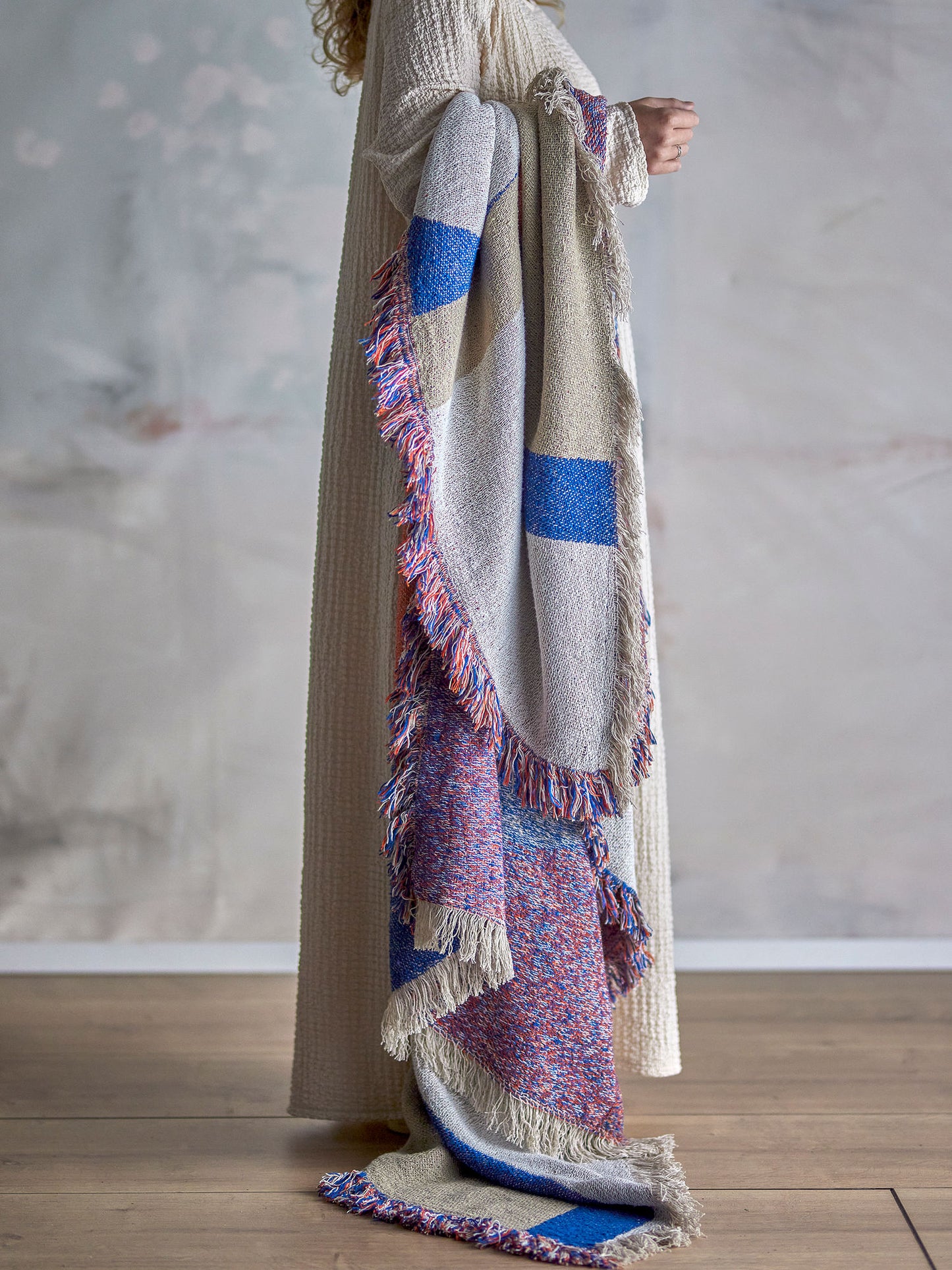 Bloomingville Clarita Decke, Bunt, Recycelte Baumwolle