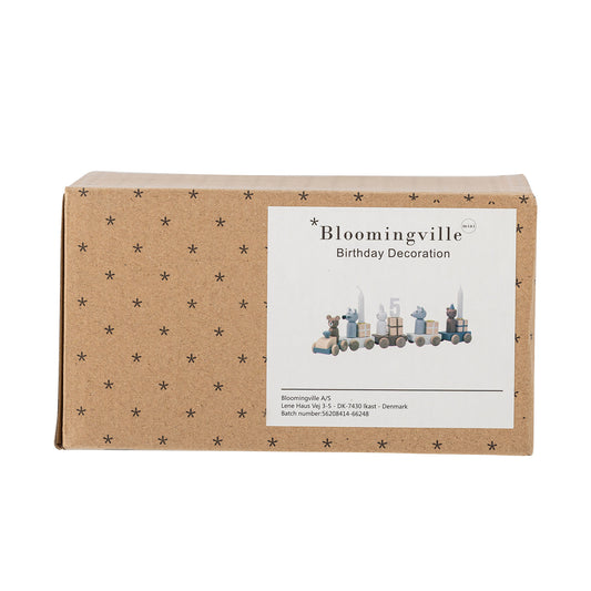 Bloomingville MINI Junaid Geburtstagsdekoration, Bunt, FSC®100%, MDF