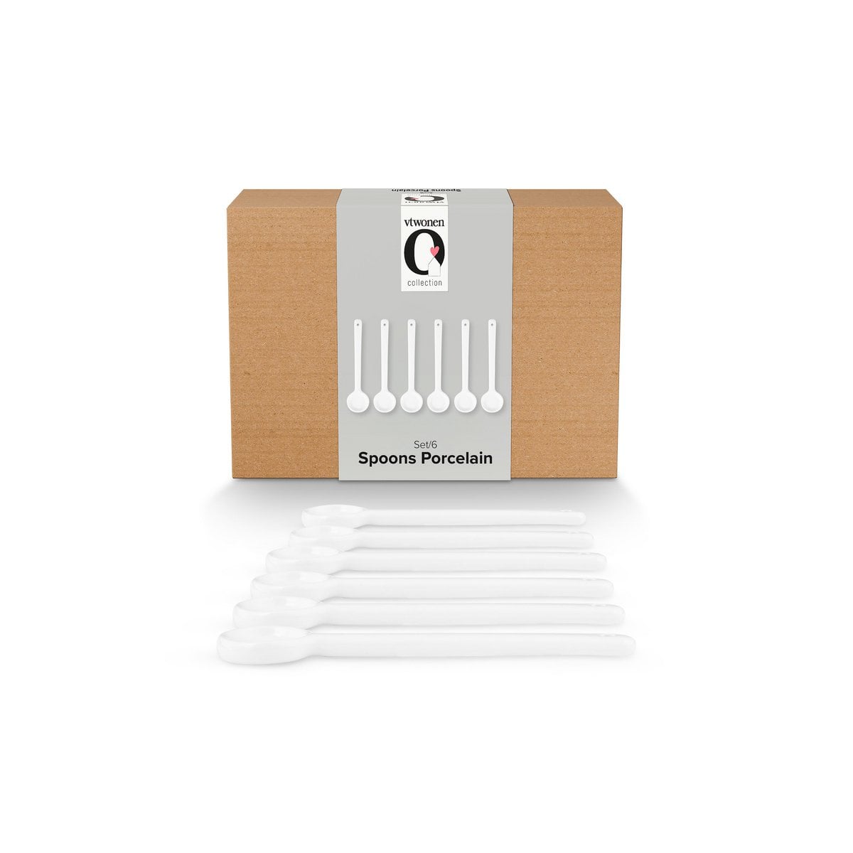 6er Löffelset White Small