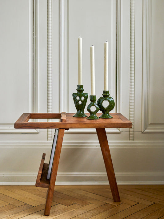 Bloomingville Weio Kerzenhalter, Grün, Steingut