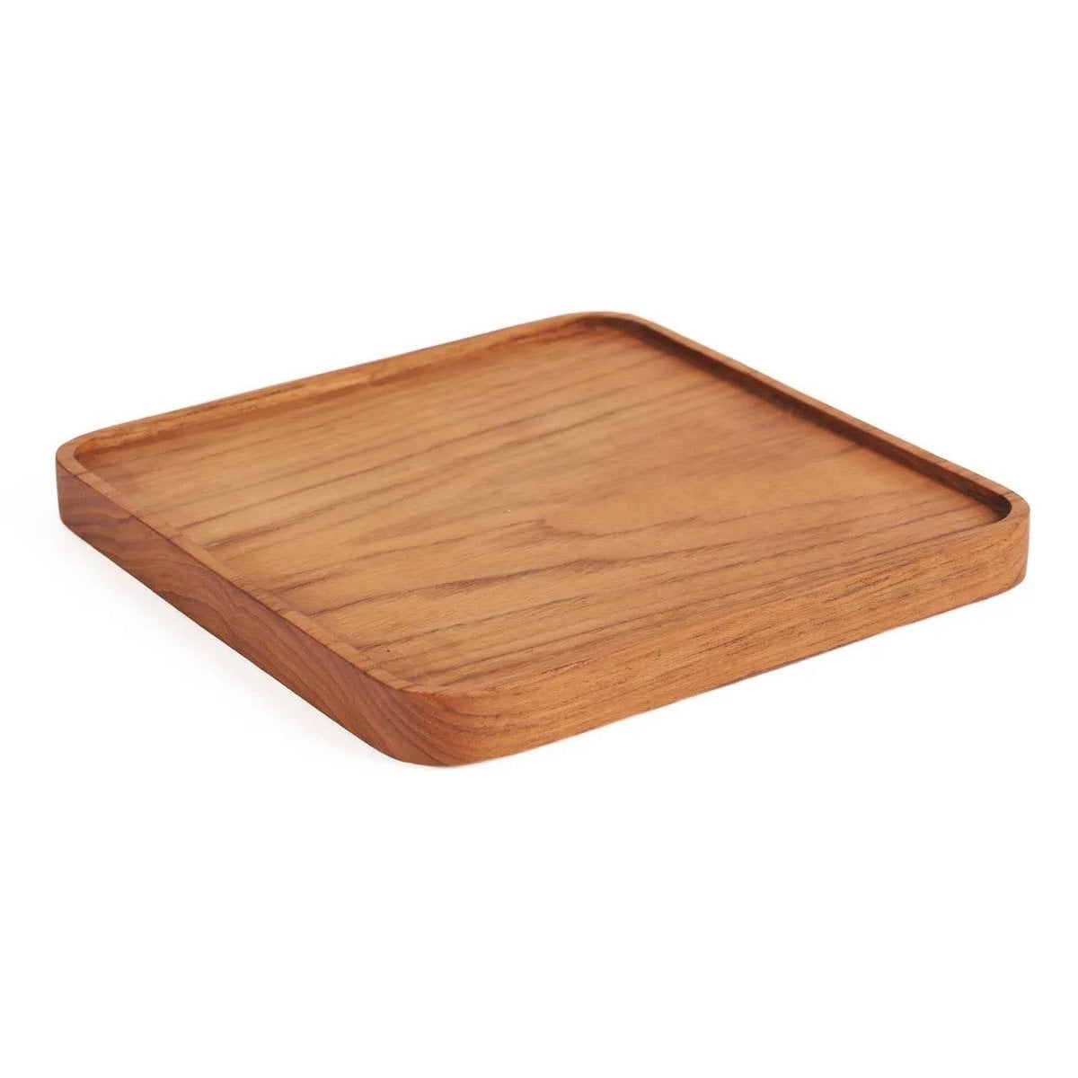 Tablett Teller aus Teakholz – Natur – S