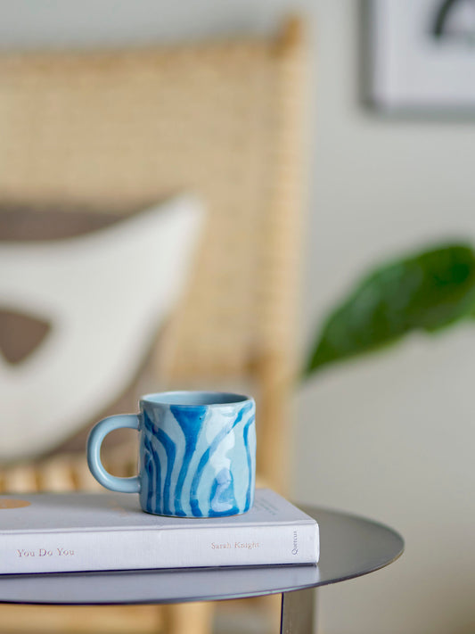 Bloomingville Ninka Tasse, Blau, Steingut