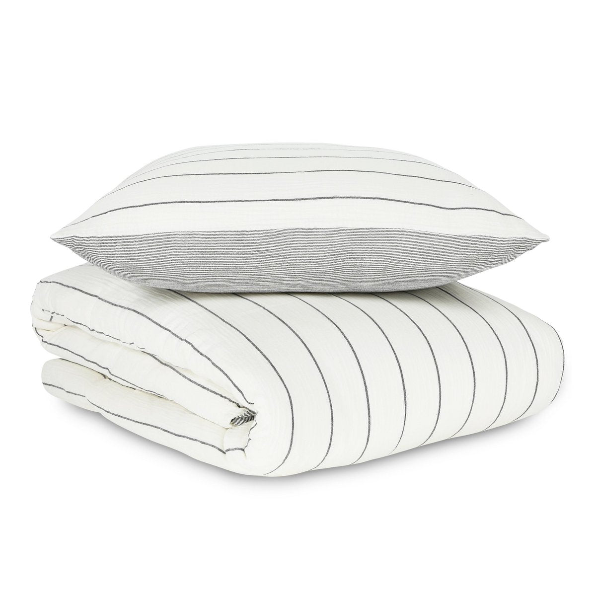 Crinkly – Baumwoll-Musselin – Tetra – Streifengrau