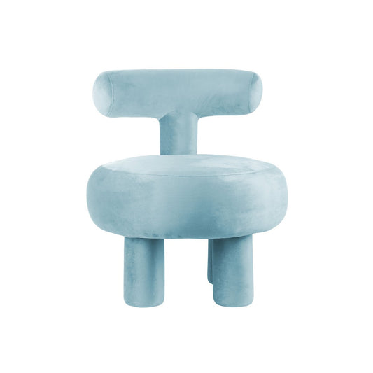 Samtstuhl blau Abrazo