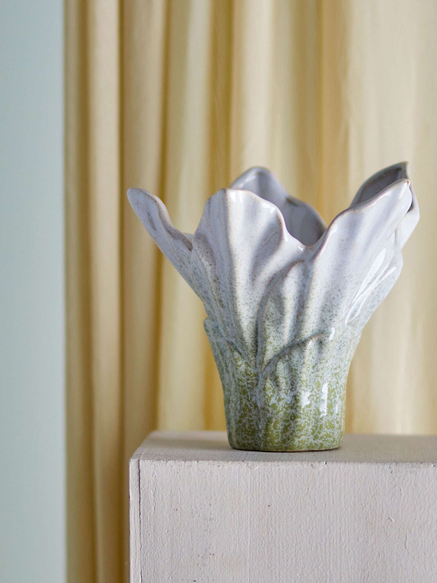 Bloomingville Erato Vase, Grün, Steingut