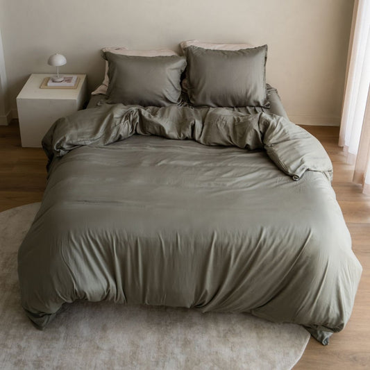 TENCEL™ Twill Bettwäsche olivgrün