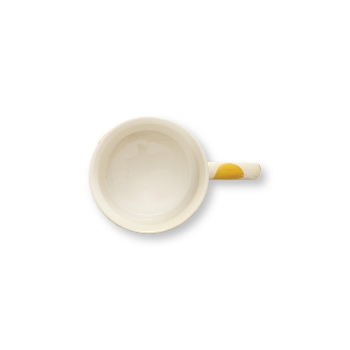 Mug with Ear Dots Yellow 350ml