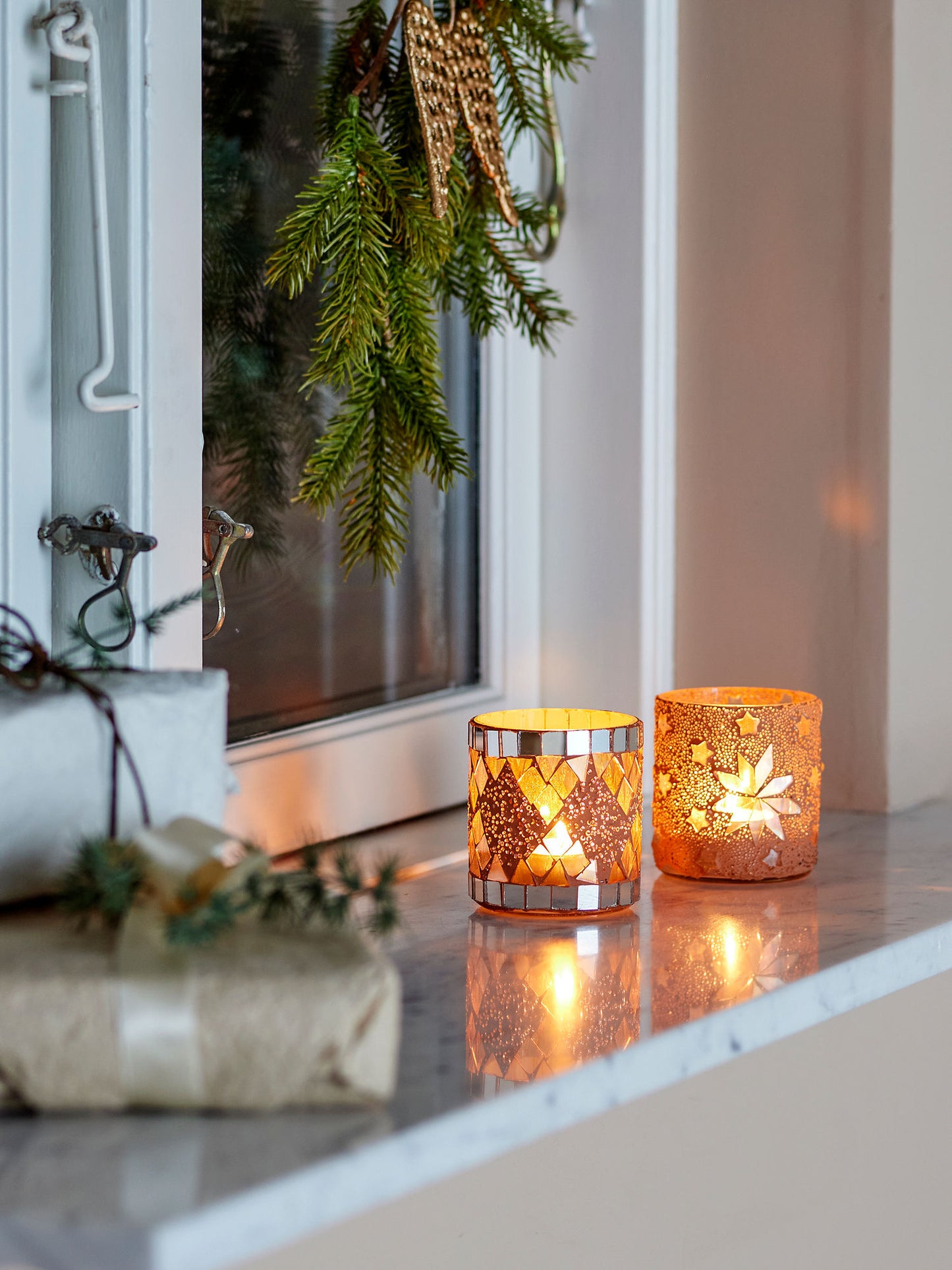 Bloomingville Miya Teelichthalter, Natur, Glas