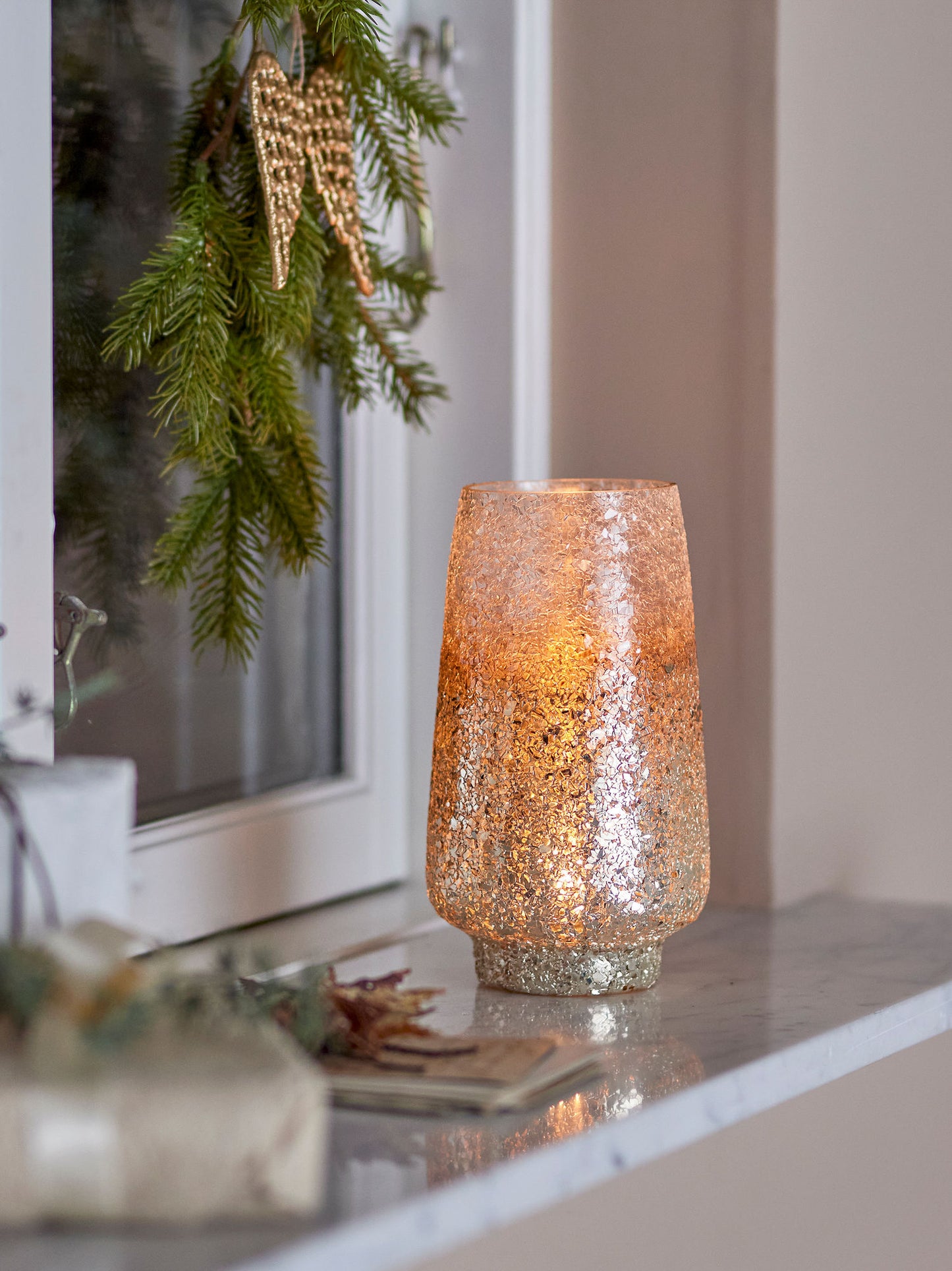 Bloomingville Lucina Teelichthalter, Silber, Glas